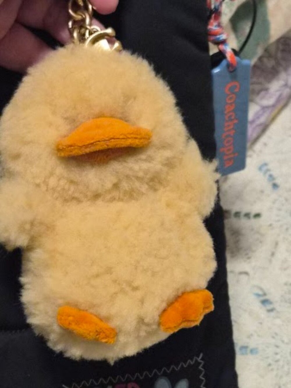 Coach Ducky Bag Charm In Shearling - CER40 - Picture 2 of 9